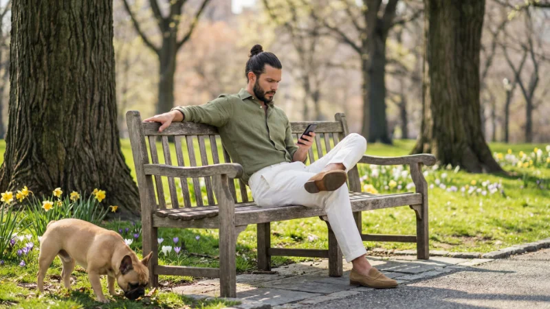 OptiCare spec ad—a man ignores his dog's poop in a park; an old lady yells, 'Hey, asshole! Pick up your dog shit!'